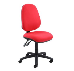 Vantage 100 2 lever PCB operators chair with no arms - red