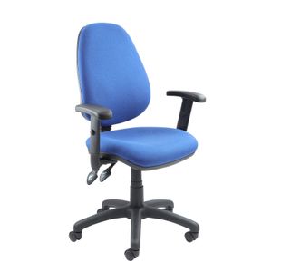 Vantage 100 2 lever PCB operators chair with adjustable arms - blue