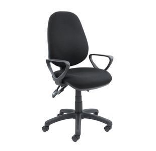 Vantage 200 3 lever asynchro operators chair with fixed arms - black