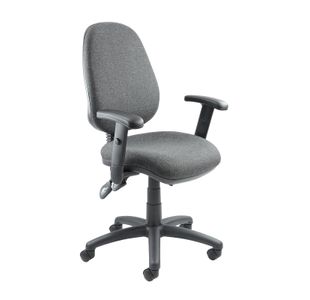 Vantage 200 3 lever asynchro operators chair with adjustable arms - charcoal