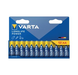 Varta Longlife Power AA Alkaline Battery 1.5V (Pack of 12) 4906121782