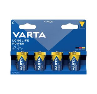 Varta Longlife Power C Alkaline Battery 1.5V (Pack of 4) 4914121424