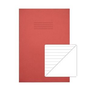Rhino Exercise Book 8mm/Plain 64 Pages A4 Red (Pack of 50) VC48379
