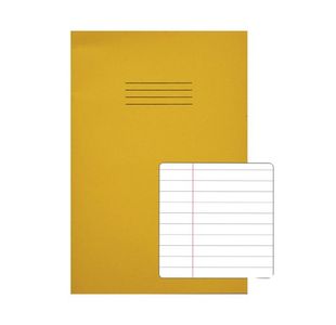 Rhino Exercise Book 8mm Ruled 80 Pages A4 Yellow (Pack of 50) VC48472