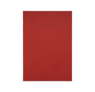 Rhino Exercise Book 8mm Ruled with Margin 80 Pages A4+ Red (Pack of 50) VDU080-200-4
