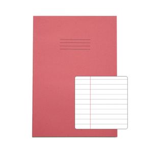 Rhino Exercise Book 80 Page A4 8mm Ruled Pink Contract (Pack of 50) VEXV668-115-8