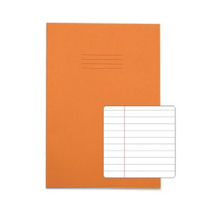 Rhino Exercise Book 80 Page A4 8mm Ruled Orange Contract (Pack of 50) VEXV668-1465-2