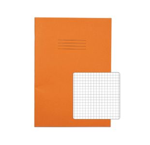 Rhino Exercise Book 80 Page A4 5mm Squares Orange Contract (Pack of 50) VEXV668-525-8