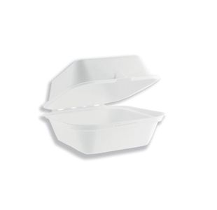 Vegware Bagasse Takeaway Boxes 6 inch White (Pack of 500) B003