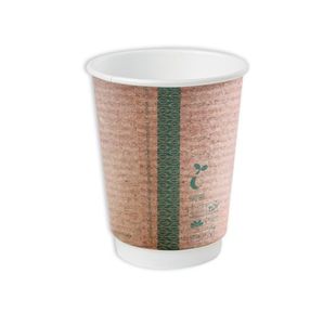 Vegware Cup 12oz Double Wall Kraft Brown (Pack of 500) VDW-12