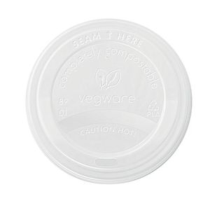 Vegware Hot Cup Lid 12oz 89-series White (Pack of 1000) VLID89S