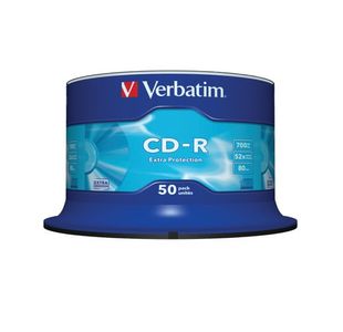 Verbatim CD-R Extra Protection Spindle 52x 700MB (Pack of 50) 43351
