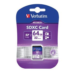 Verbatim Premium SDXC Class 10 UHS-I U1 64GB Memory Card 44024
