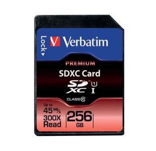 Verbatim Premium SDXC Memory Card Class 10 UHS-I U1 256GB 44026
