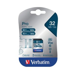 Verbatim Pro SDHC 32Gb Memory Card Class 10 UHS-I U3 47021