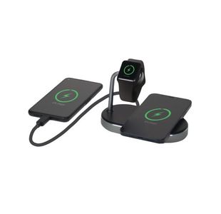 Verbatim WCS-02 Aluminium 3-in-1 Qi MFi Wireless + Apple Watch + QC 3.0 Charging Station 49556