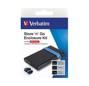 Verbatim Store N Go 2.5 Inch Hard Drive Enclosure Kit USB 3.2 Black 53106