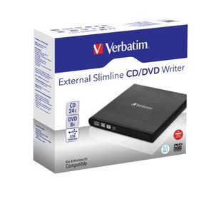 Verbatim Black Mobile DVD Rewriter USB 2.0 (Fully compliant with MDISC archive technology) 98938