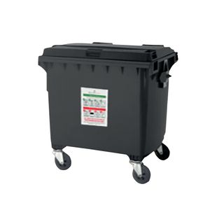 660L Lockable Wheeled Bin/Hopper Stores up to 18 Sacks