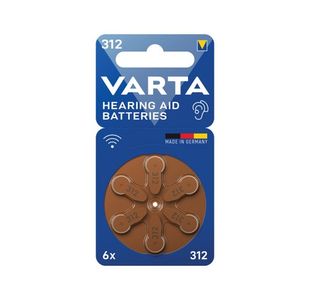 Varta Hearing Aid Batteries 312 (Pack of 6) 24607101416