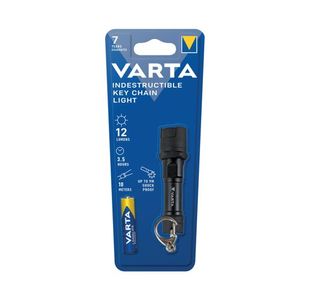 Varta Indestructible Key Chain LED Mini Torch 3.5 Hours Run Time 1 x AAA Battery Black 16701101421