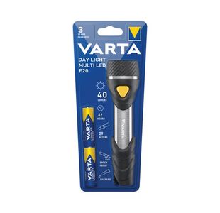 Varta Day Light Multi LED F20 Torch with 9 LEDS 62 Hours Run Time Black/Grey 16632101421