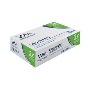 Wrapmaster Cling Film Roll Refill PE 300mmx300m (Pack of 3) 18C67