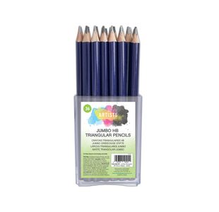 Artiste Jumbo Triangular HB Pencil Tub Charcoal (Pack of 36) DOA 856109