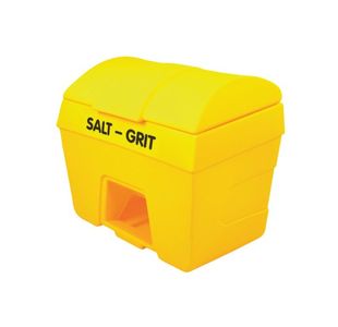Winter Salt and Grit Bin with Hopper Feed 400 Litre Yellow 317071