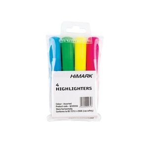 Hi-Glo Highlighters Assorted (Pack of 4) 7910WT4
