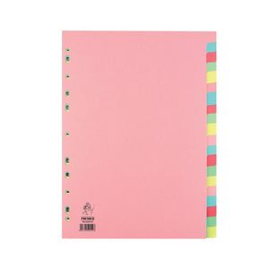 A4 Manilla Divider 20-Part Pink with Assorted Tabs WX01517