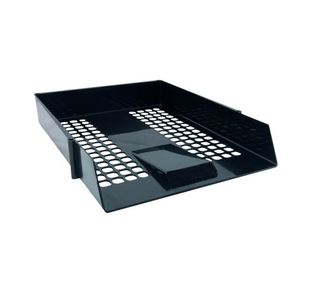Black Plastic Letter Tray (Pack of 12) WX10050