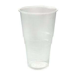 Plastic Pint Glass Clear (Pack of 50) WX10428