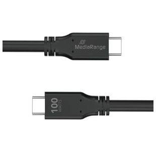 Mediarange USB Type-C Charge and Sync Cable with E-Mark Chip USB 3.2 Gen 1X2 3m Black MRCS218