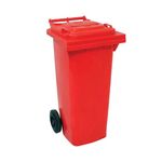 2Work Wheelie Bin 80L Red