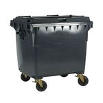 2Work Wheelie Bin 660L W/Lck Ld Gry