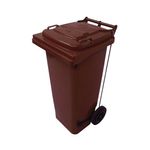 2Work Wheelie Bin Ref 120L Pedal Brn