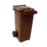 2Work Wheelie Bin 120L Brown