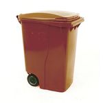 2Work Wheelie Bin 360L Brown
