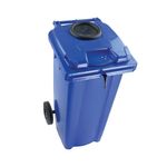 2Work Wheelie Bin 240L Bot/Lock Blue