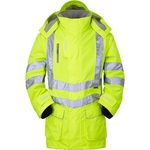 P421 Ylw Mens Wpf Hi-Vis Coat 2Xl