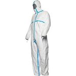 Tyvek 600 Plus Wht Chem Coverall S