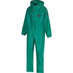 Green Hooded Chemical Coverall L