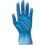 Blue Pf Vinyl Disb Gloves M Pk100