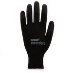 Black Pu Nylon Gloves Prs 10 Pk12