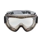 Indirect-Vent Clear-Lens Saf Goggles