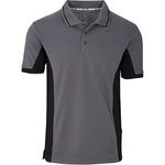 Contrast Grey/Black Wicking Polo M