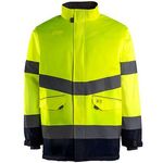 Yellow/Navy Wpf Hi-Vis Coat Xl