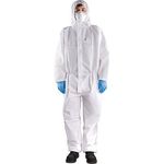Sms Type 5/6 White Chem Coverall M