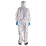 Sms Type 5/6 White Chem Coverall M